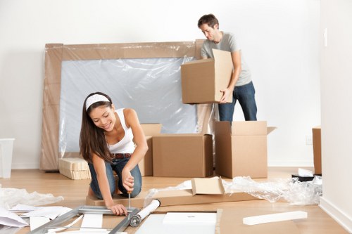 Removals team planning a move in South Lambeth street