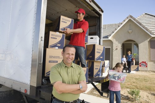 Careful loading of household items for a local South Lambeth move