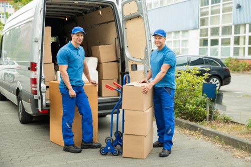 Careful handling of furniture in a flat with stair access