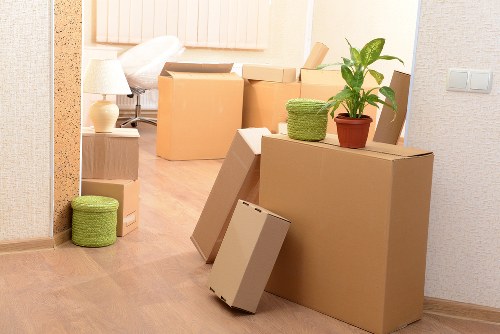 Packing and transporting office furniture during a South Lambeth relocation